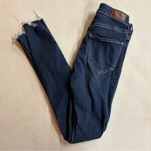Hollister Dark Blue Distressed Skinny Jeans - Size 0R